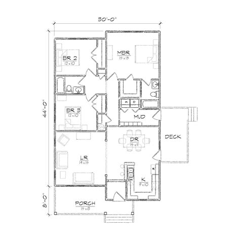 Jones Ii Bungalow Floor Plan Tightlines Designs Bungalow Floor