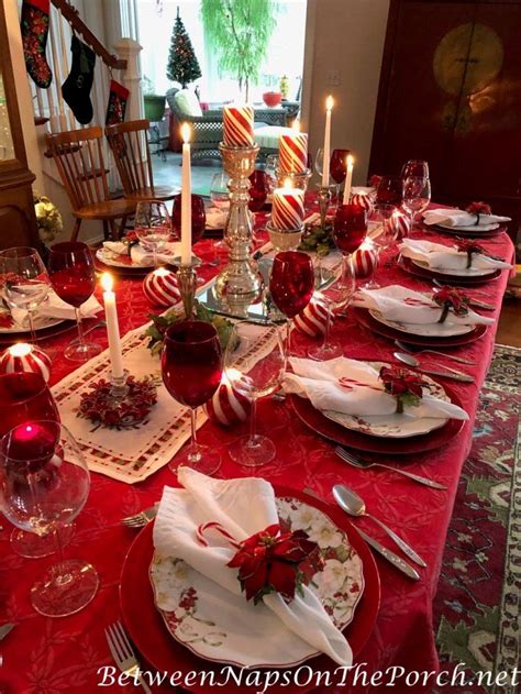 A Candy Cane Table Setting for Christmas and the Winter Holidays