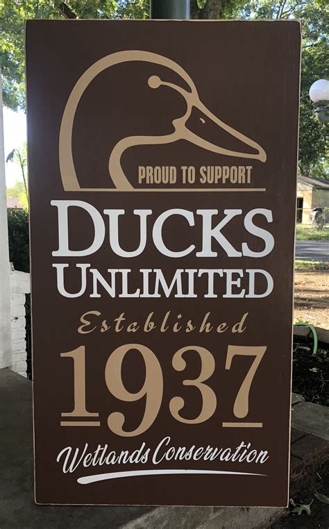 Ducks Unlimited Wood Sign Large Wood Signs Duck Hunting Signs Wood