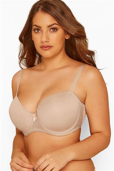 Plus Size Nude Moulded Underwired T Shirt Bra Available In Sizes C