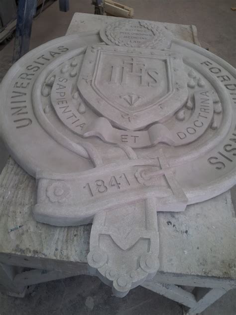 Petrillo Stone Corporation Carved Stone Fordham University Seal