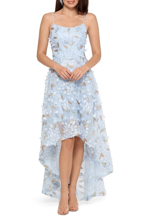 Xscape 3d Floral Highlow Gown Nordstrom