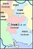 CHATHAM County, Georgia Digital ZIP Code Map