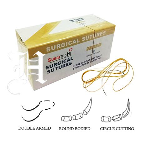 Suture Chromic Absorbable 3 0 12 Round Bodied New Hlink Medical
