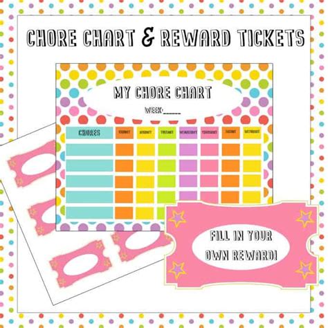 Free Chore Chart And Reward Tickets Printable Simply Stacie