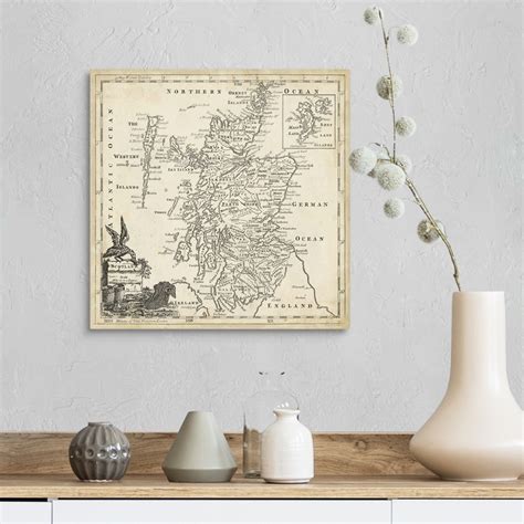 Map Of Scotland Wall Art Canvas Prints Framed Prints Wall Peels