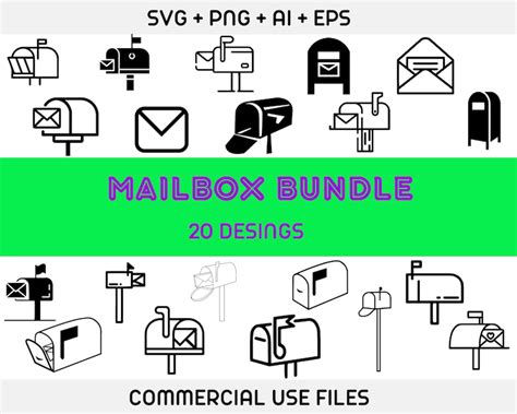 Mailbox Svg Mail Box Svg Mailbox Clipart Box For Mail Svg Etsy