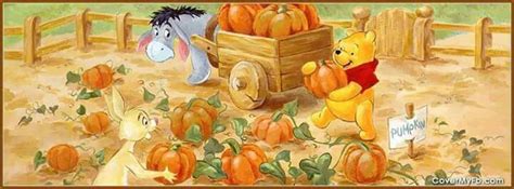 Cute Pooh Halloween Background 5 Nov 2015 Fall Facebook Cover