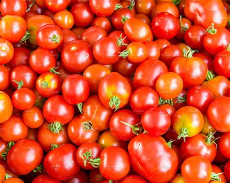 Bright Red Tomatoes High Quality Food Images Creative Market