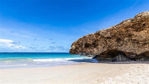 Black Stone Beach Aruba Santa Cruz Spiaggia Ciottoli Neri Lavici