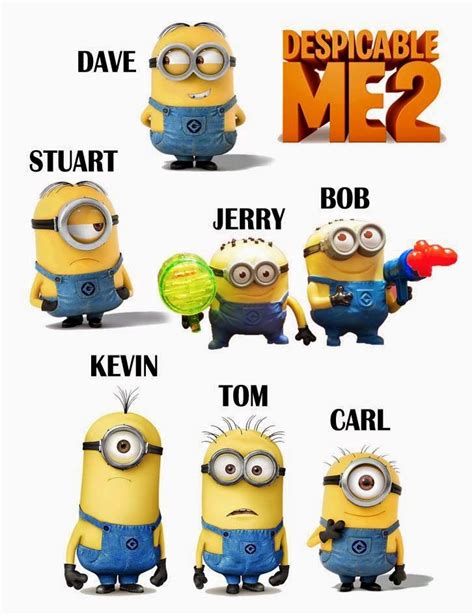 Minions Despicable Me 2 Characters 1 Stuart Kevin And Bob