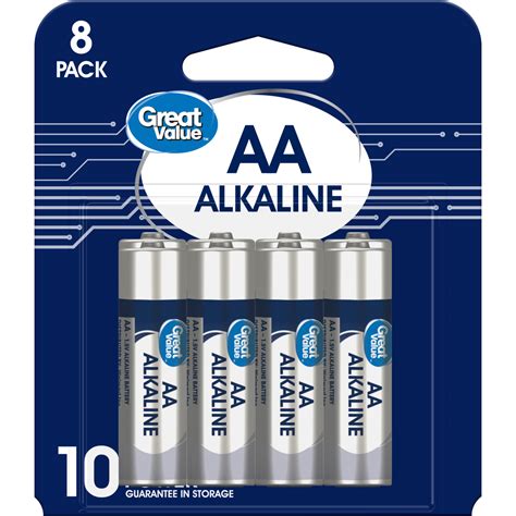 Great Value Alkaline AA Batteries (8 Pack) - Walmart.com