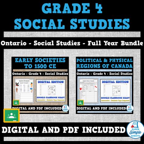 Ontario Grade 4 Social Studies Full Year Bundle Newly Updated