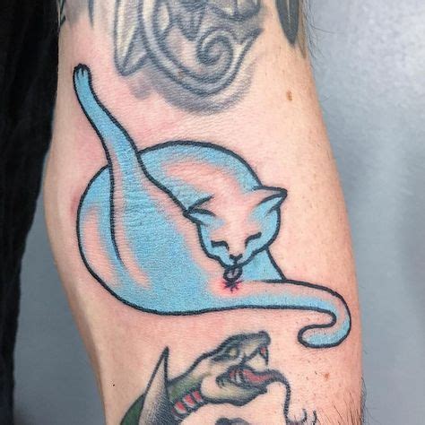 Clean Kitty Tattoo By Berly Boy Berlyboy Cattattoos Color Newschool