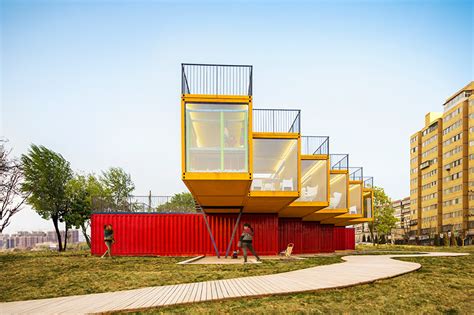 People S Architecture Office Stacks Shipping Container Pavilion