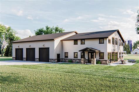 This Amazing Barndominium Combines A Huge Garage Space With A Beautiful