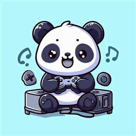 Premium Vector Cute Panda Playing Games Vector Illustrations