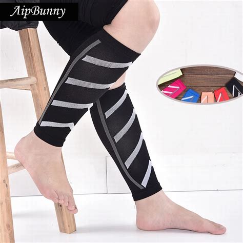Aipbunny Fluorescence Candy Color Stripe Men Women Compression Socks Leg Pressure Unisex Calf