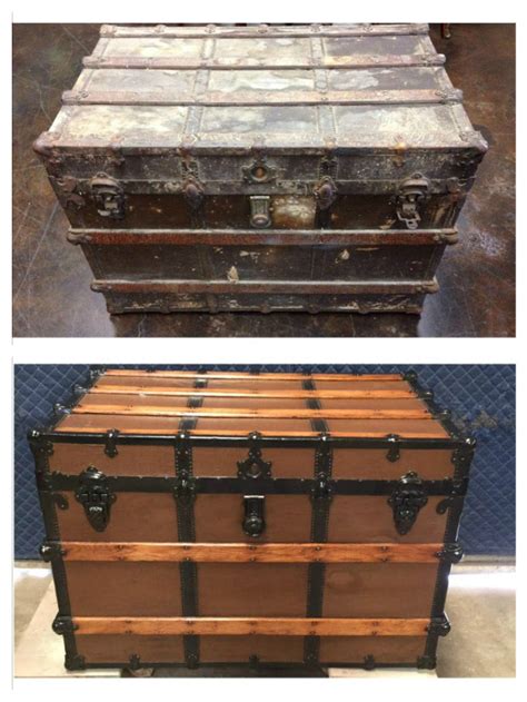 Antique Trunk Restoration Antique Trunk Refinishing Antique Trunk