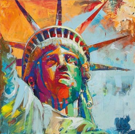 Statue Of Liberty A Pop Art Portrait Painting Handpainted On Etsy