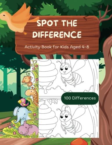 Spot The Difference Activity Book For Kids 4 8 200 Unsolved And