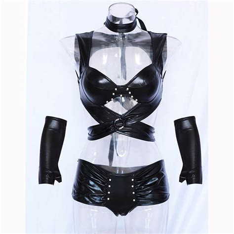 Buy Gothic Burlesque And Pole Black Sexy Adult Bodysuit Vinyl Teddy Lingerie