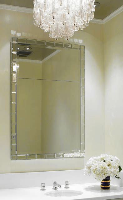 Kim Powder Room Mirror Modern Wall Mirrors Phoenix By Jamie