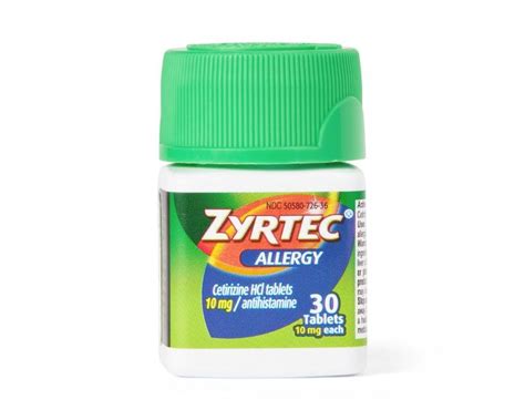 Zyrtec Allergy 24 Hour Relief 10 Mg Tablets 30ct