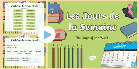 French Days Of The Week Worksheet Days Of The Week French Learning