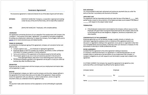 He had been with his firm for over a decade and was also a high performer. Severance Agreement Template - Microsoft Word Templates