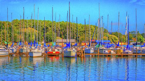 Blue At The Dock Photograph By Deb Henman Fine Art America