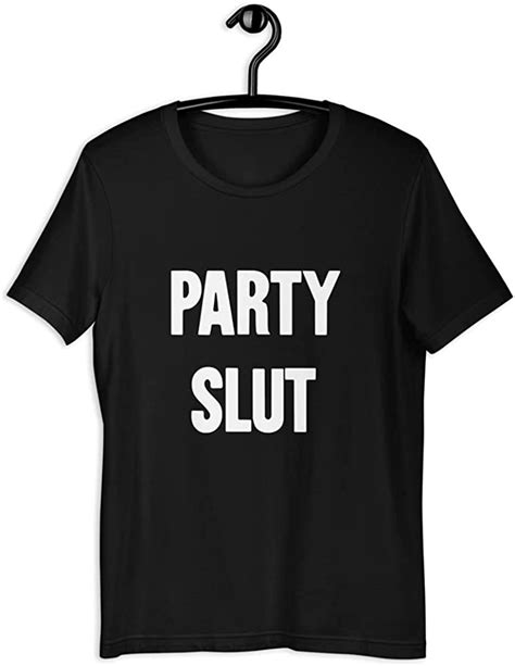 New Black Novelty Comedy T Shirt Party Slut Sexy Adult Xxx Sex Positive