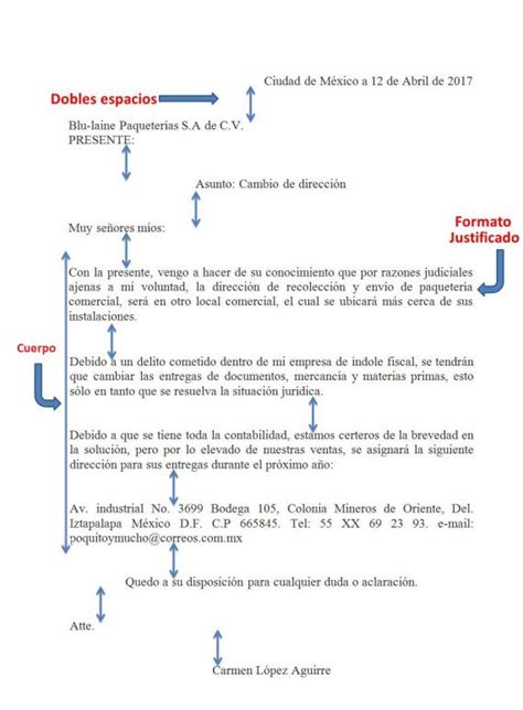 Ejemplo De Carta Estilo Bloque