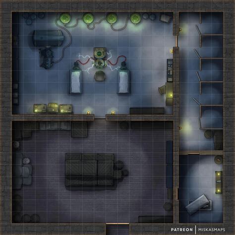 Meezuls Laboratory X Battlemaps Tabletop Rpg Maps Fantasy Map Dungeon Maps