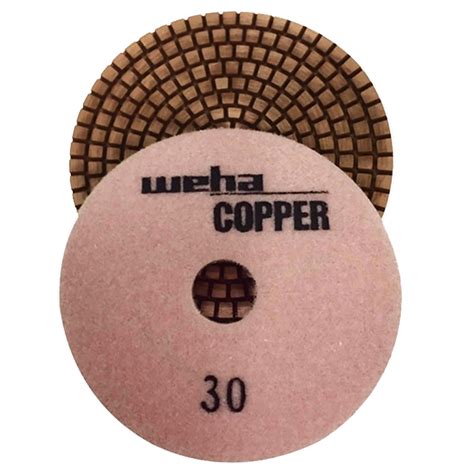 Weha 4 Inch Copper Diamond Polishing Pad 30 Grit