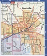 Huntsville AL road map, highway Huntsville AL city and surrounding area