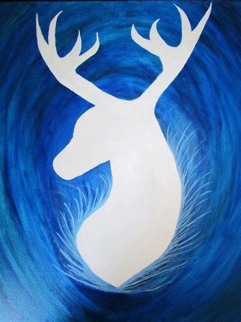 Deer Silhouette Painting Deer Silhouette Painting Canvas Ideas Lovely