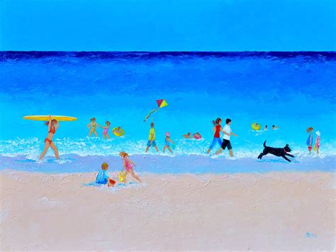 The Sunny Beach Parade Painting By Jan Matson