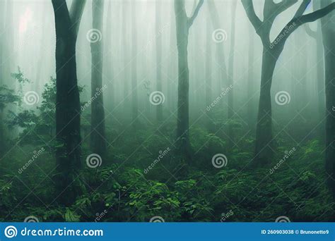 Dark And Dramatic Gloomy Misty And Terrifying Mysterious Forest