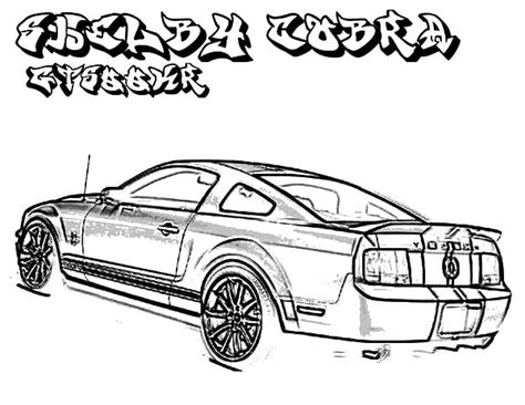 Mustang Shelby Gt 500 Page Coloring Pages