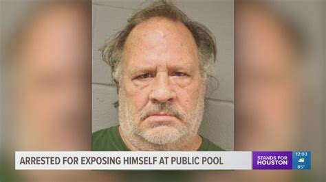 man arrested after exposing himself in community pool