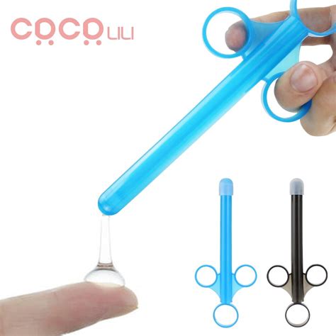 personal oil lubricant applicator syringe enema injector lube launcher sex toys for anal vagina