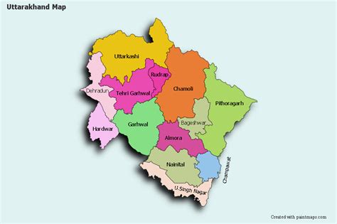 Uttarakhand District Map