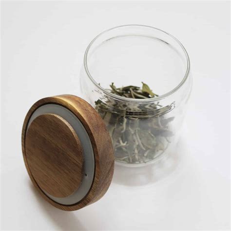 Luxurious Tea Storage Jar With Acacia Wood Lid Teapro