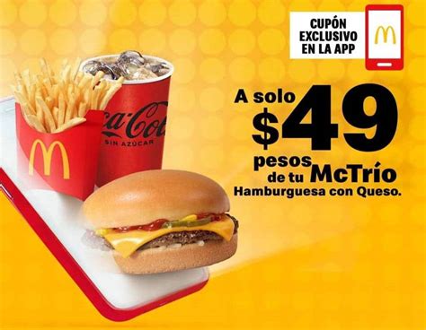 McDonald s Combo McTrío mediano Hamburguesa con Queso por 49