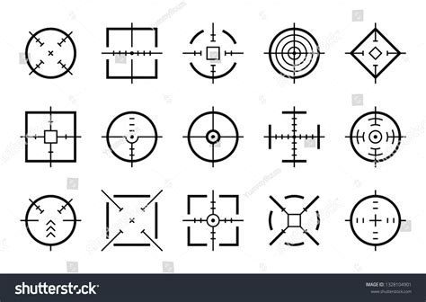 Targets Destination Aim Sniper Shoot Focus Stock Vector Royalty Free