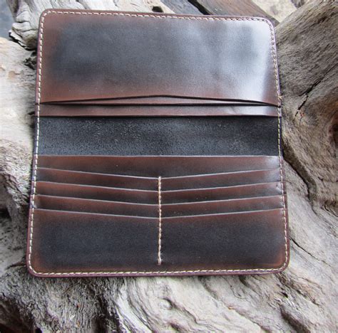 Long Leather Wallet For Mens Mens Vertical Wallet Men S Etsy
