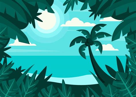 tropical beach vector background stock vector illustration of card my xxx hot girl