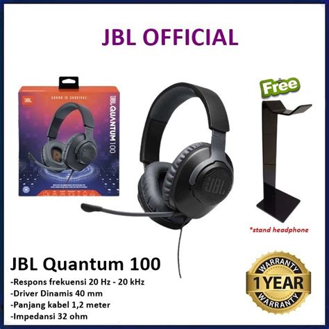 Jbl Quantum 100 Wired Over Ear Gaming Headphones Jbl Q100 Q 100