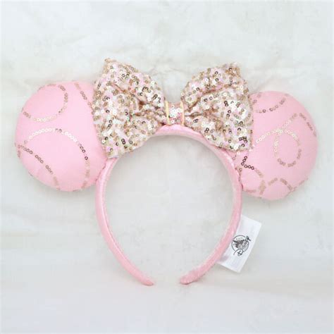 Disney Parks Fantasy Pink Bow Sequins Minnie Ears Limited New Cos